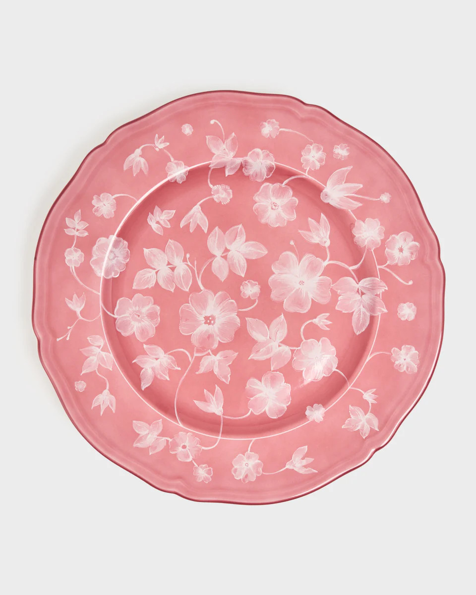 Floral Charger Plate Pink by Ginori 1735 | Cabana Magazine