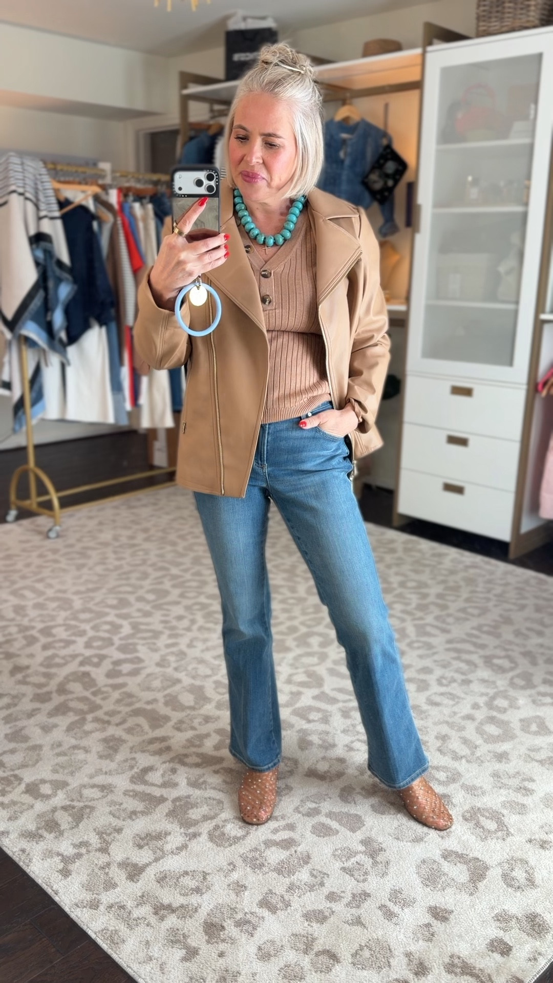 If you really wanna look cool…
Paired her with this buttery-soft leather jacket from Chico’s—so flattering and effortless. Wearing a 1 for an oversized look. 

women’s fashion, summer fashion, spring fashion, outfit inspo, everyday style, trendy outfits, vacation outfits 

#LTKSeasonal #LTKOver40 #LTKootd