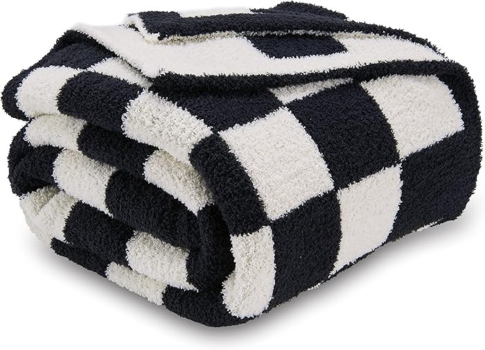 CozeCube Super Soft Fullfy Microfiber Reversible Knitted Blankets, Warm Cozy Fuzzy Plush Throw, B... | Amazon (US)
