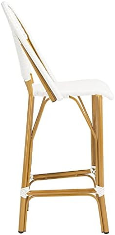 Safavieh PAT4008C Outdoor Collection Ford White French Bistro 30-inch Bstro Bar Stool | Amazon (US)