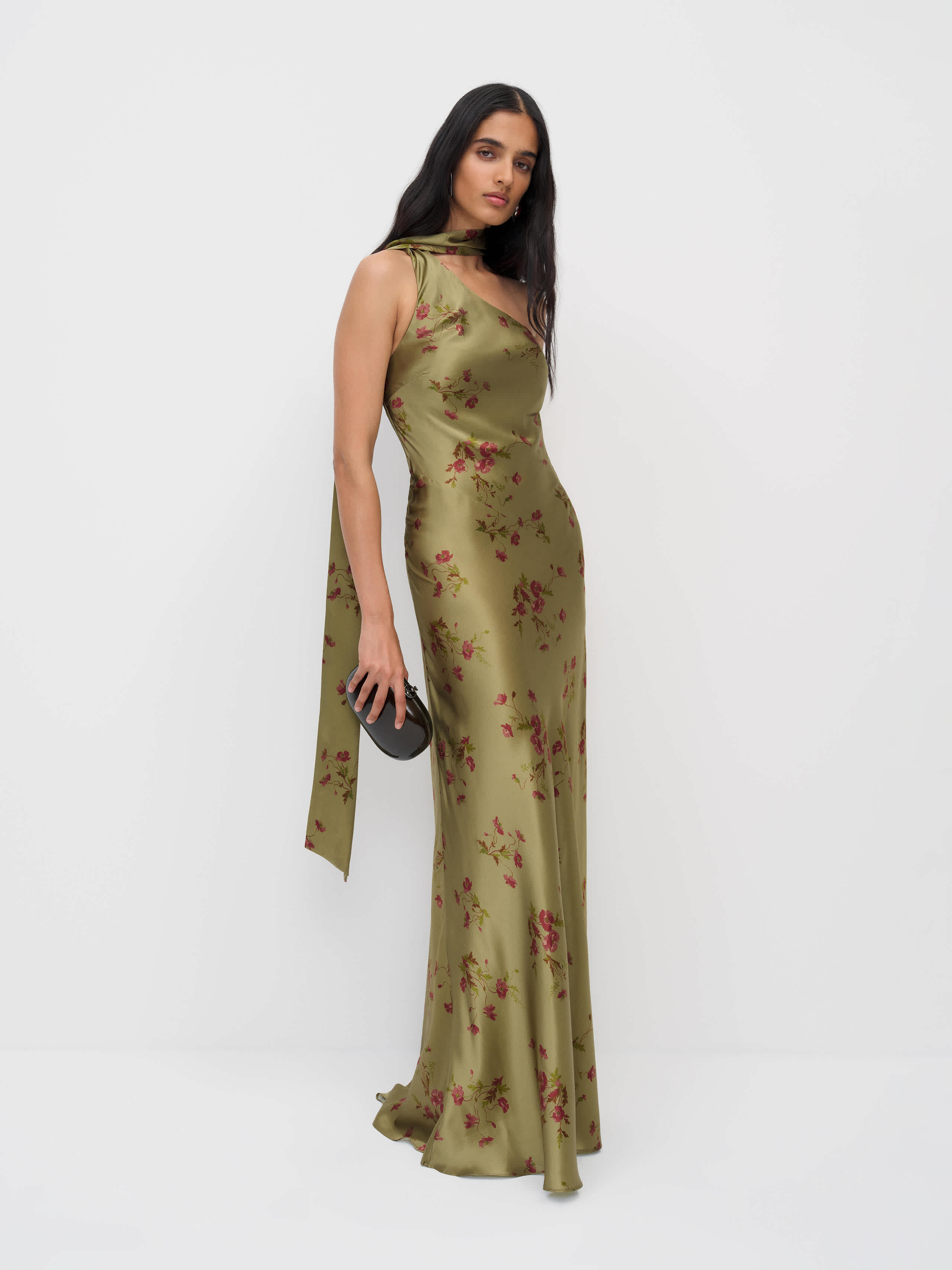 Reformation Jazzlyn Silk Dress Green 2 | Reformation (Global)