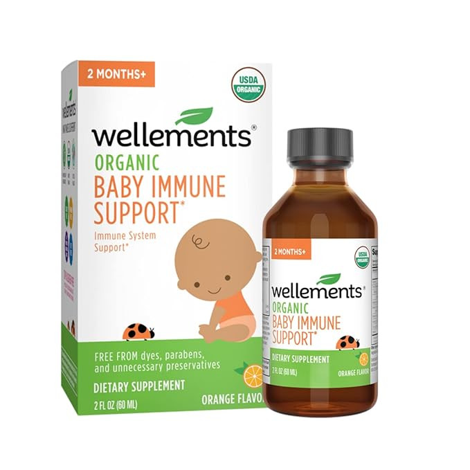 Wellements Organic Baby Immune Support Syrup, Vitamin C & Zinc for Babies & Toddlers 2 Months+, U... | Amazon (US)