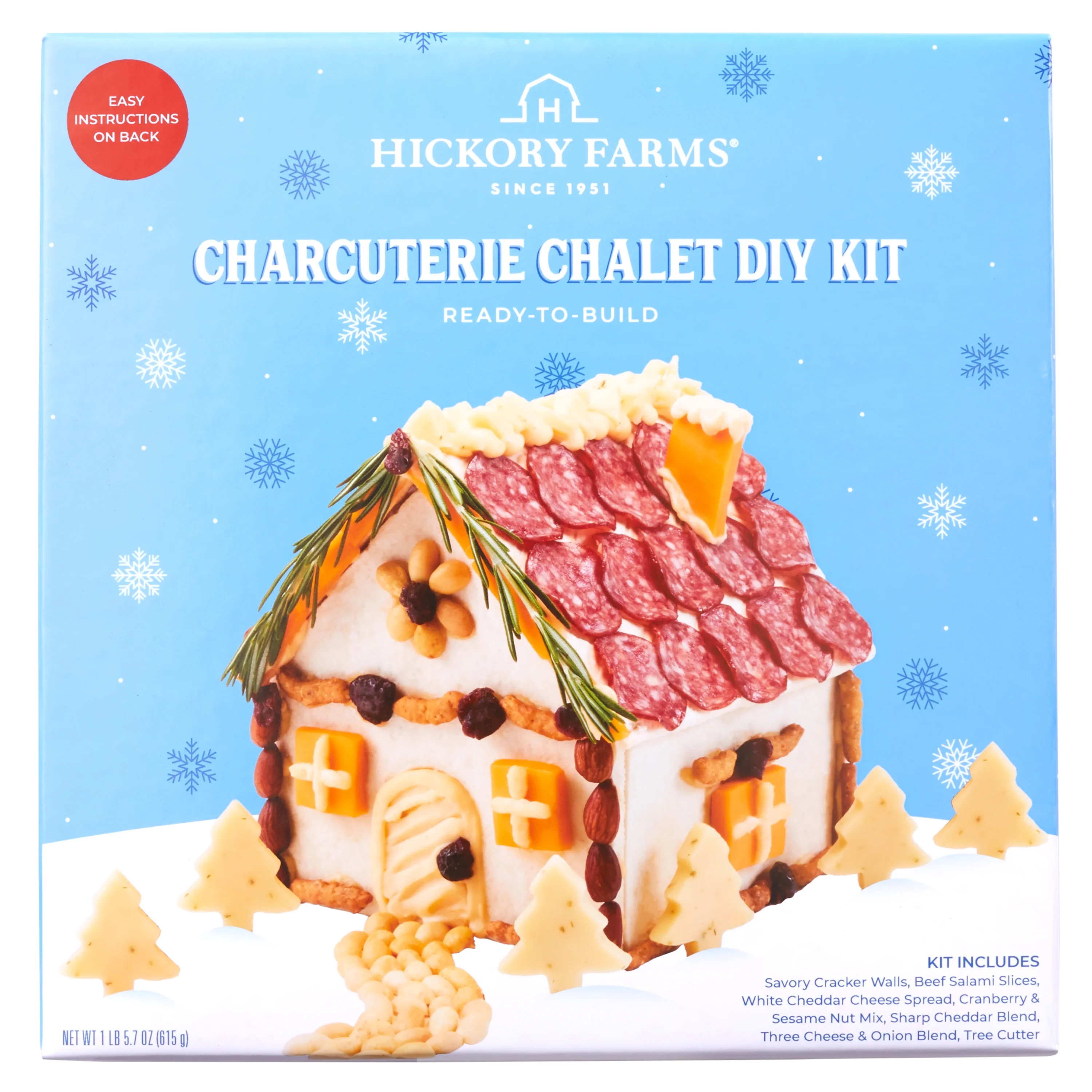 Hickory Farms Charcuterie Chalet DIY Kit | Charcuterie Board Kit Gift Box | Walmart (US)