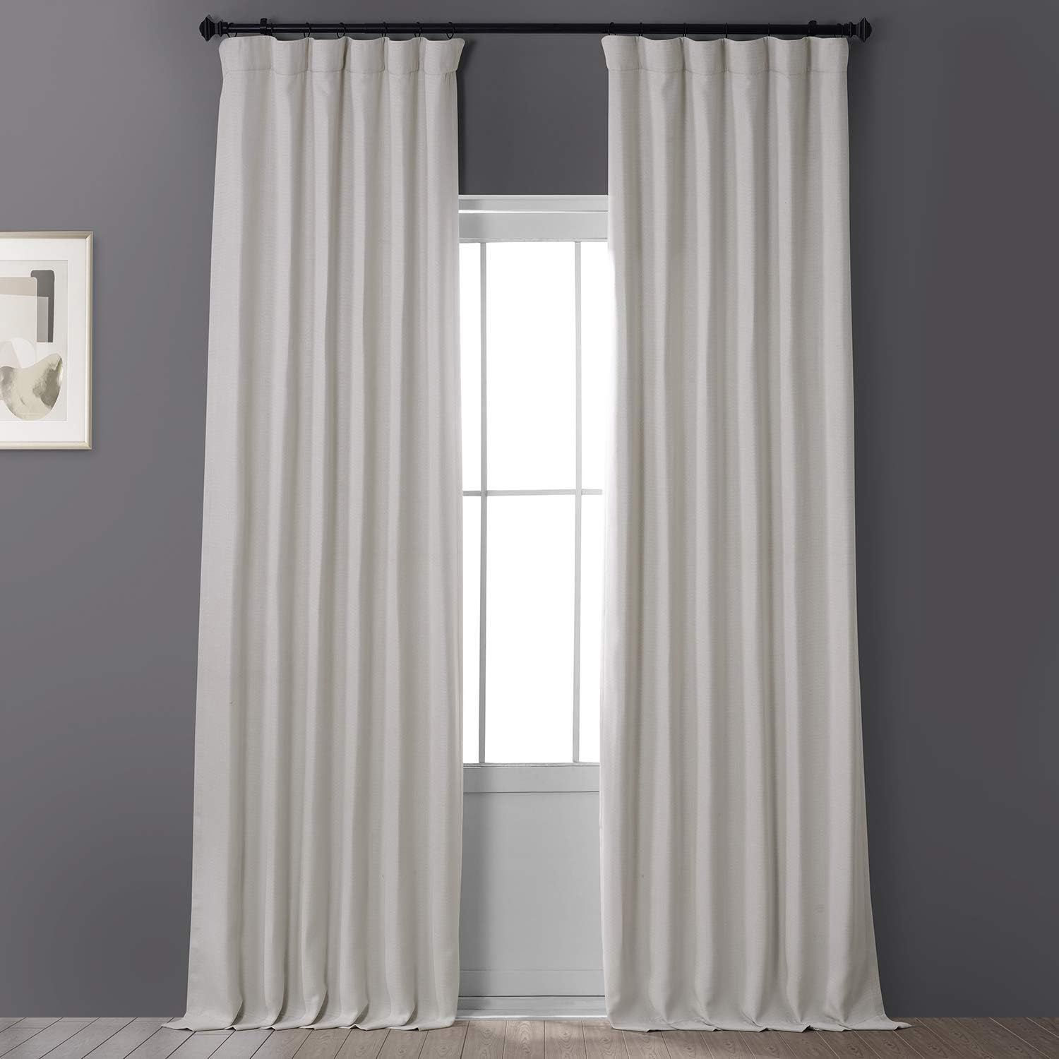 HPD Half Price Drapes BOCH-LN1856-96 Faux Linen Blackout Room Darkening Curtain (1 Panel), 50 X 9... | Amazon (US)