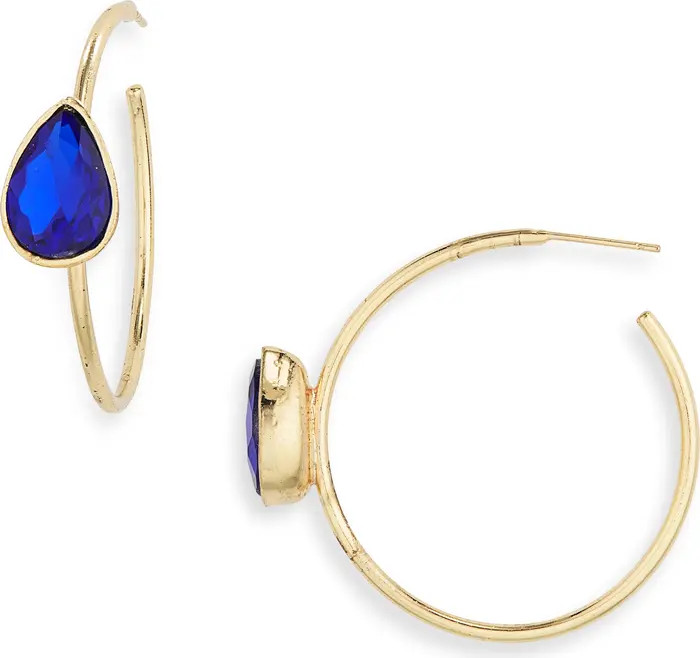 Area Stars Blue Stone Hoop Earrings | Nordstromrack | Nordstrom Rack