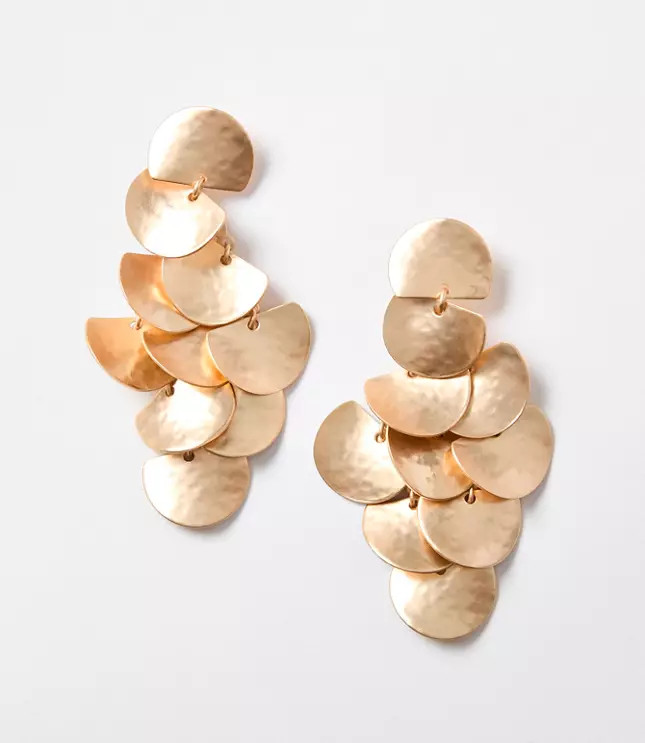 Hammered Chandelier Earrings | LOFT