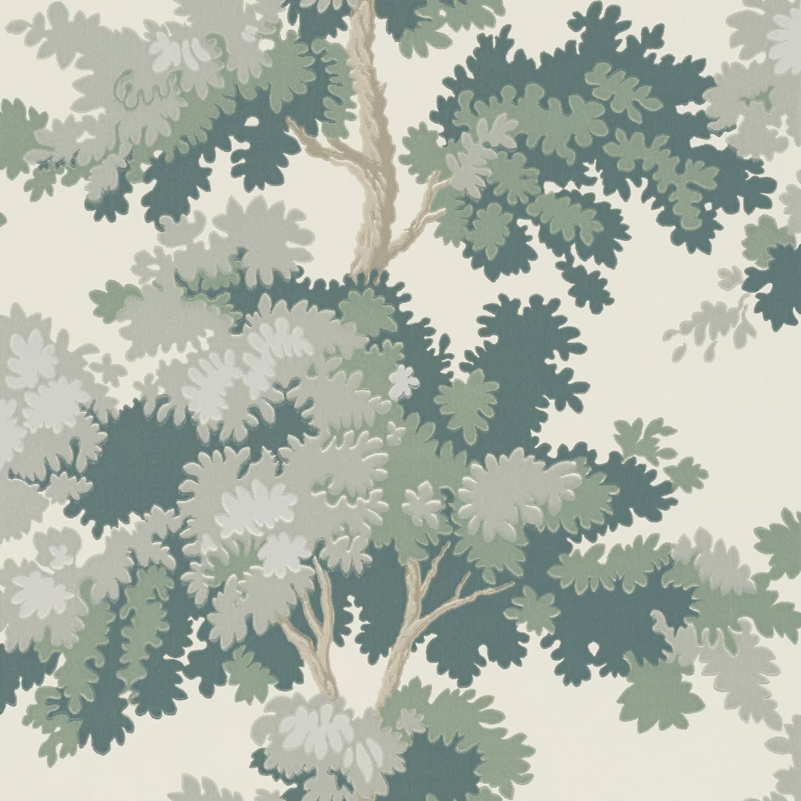 Forest wallpaper - trees leaves wallpaper - Scandinavian design - Scalamandre Sandberg Raphael ic... | Etsy (US)