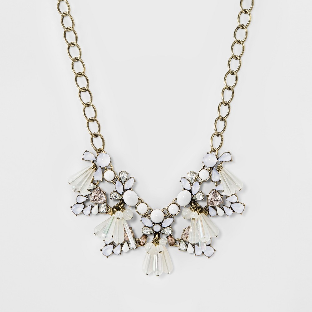 Sugarfix by BaubleBar Embellished Statement Necklace - White, Women's | Target