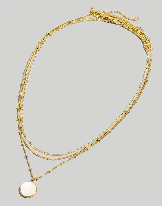 Three-Pack Mother of Pearl Necklace Set | Madewell