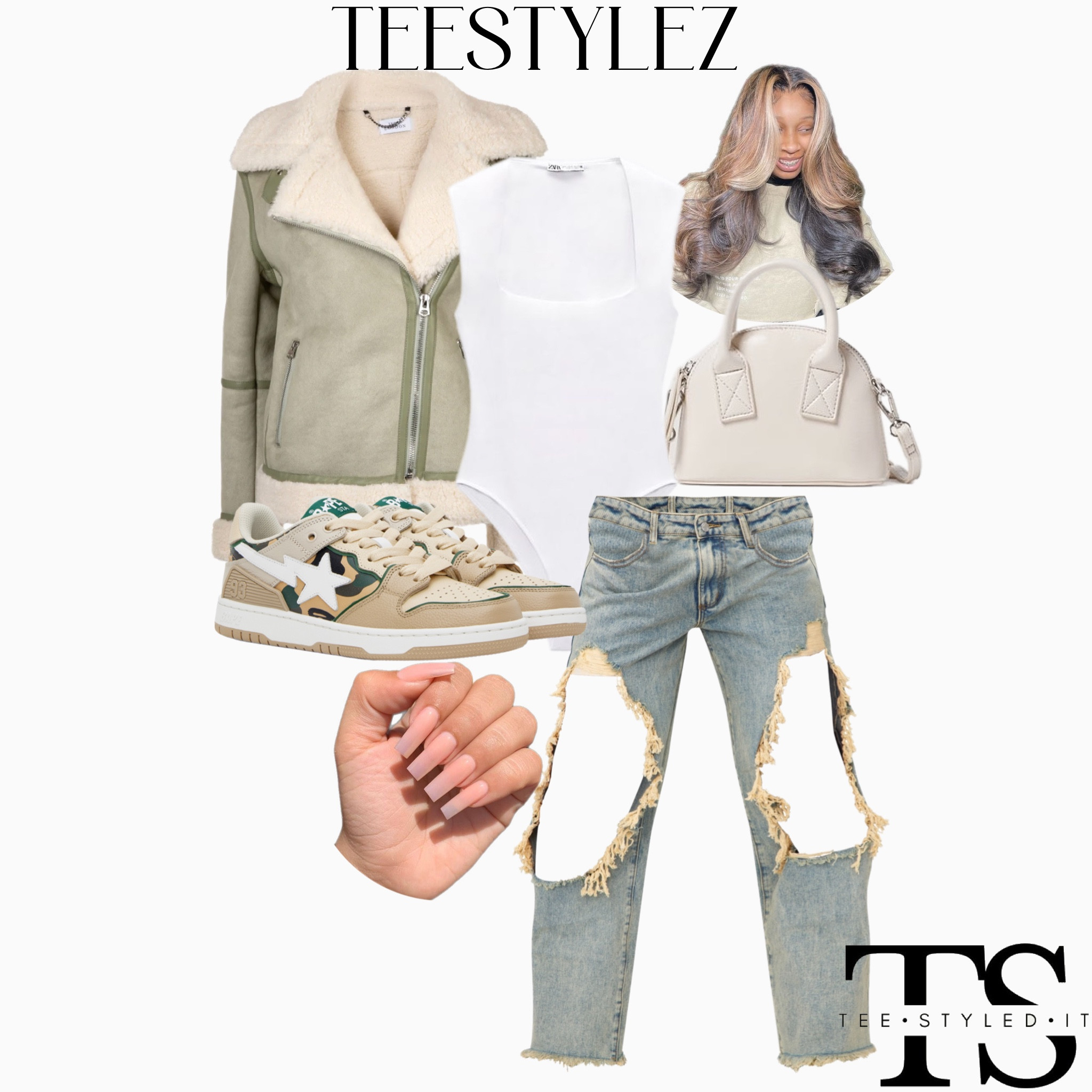 Bag Faux Patent Leather Bag  - Zara 
Bodysuit With Square Cut Neckline - Zara 