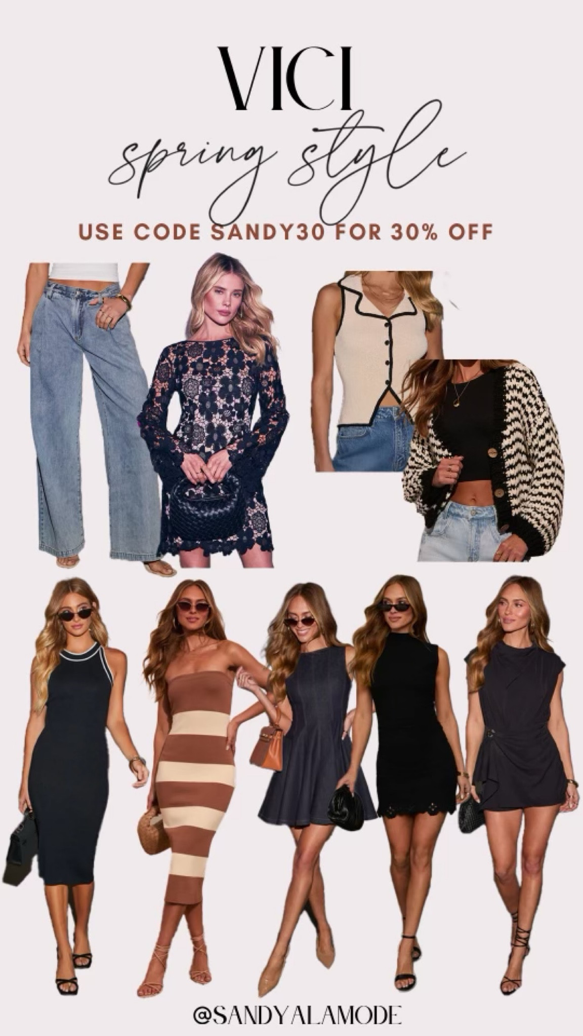 Vici // spring fashion // wide leg denim // little black dress // cardigan // date night // spring dresses 

#LTKxVICI #LTKFindsUnder50 #LTKStyleTip