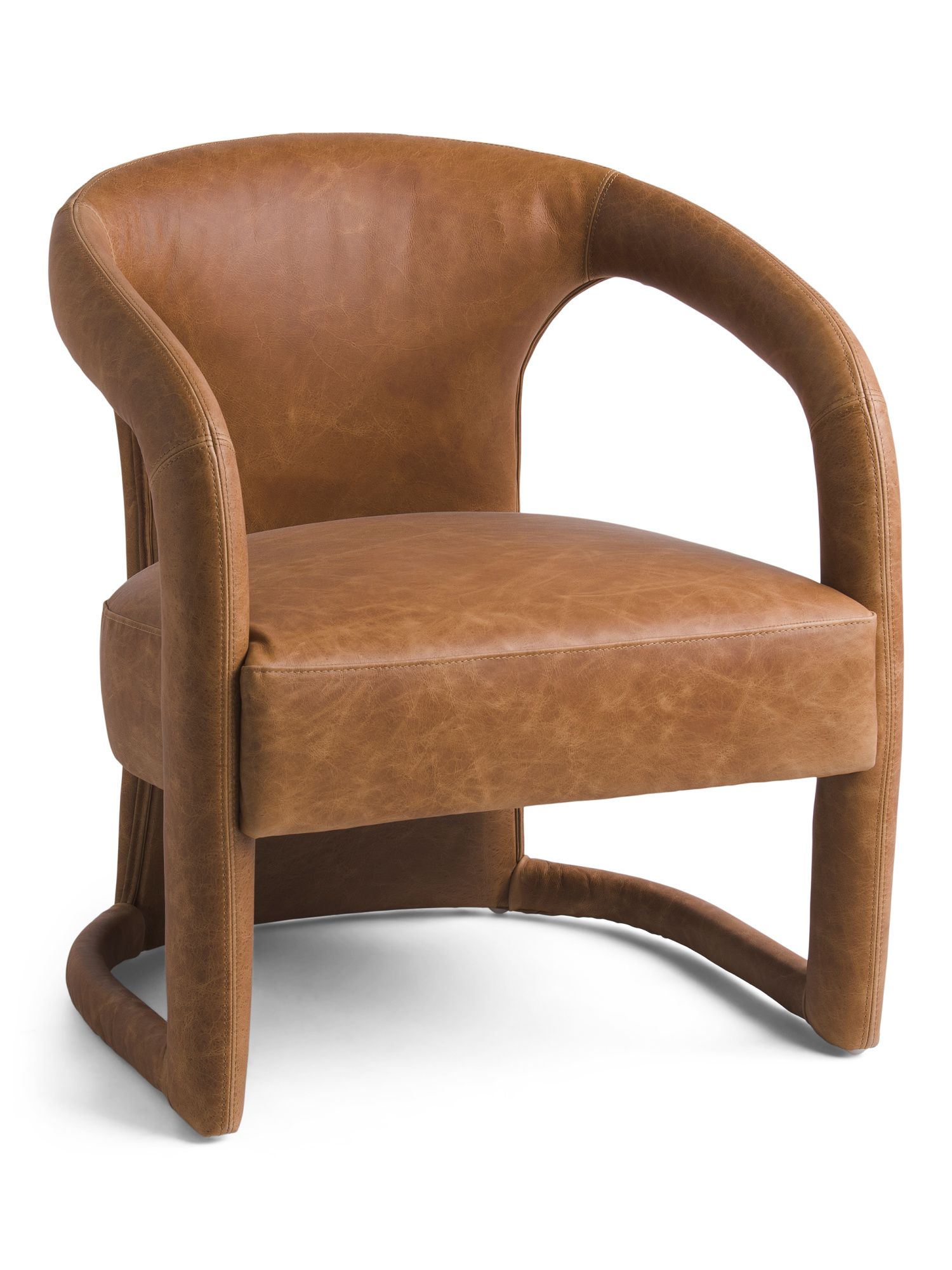 Archie Leather Accent Chair | Furniture & Lighting | Marshalls | Marshalls