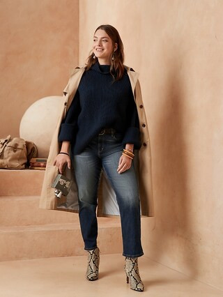 Dark Wash Girlfriend Jean | Banana Republic Factory