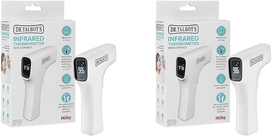 Dr. Talbot's Easy Handle Non-Contact Infrared Thermometer with Led Screen, Fever Warning Indicato... | Amazon (US)