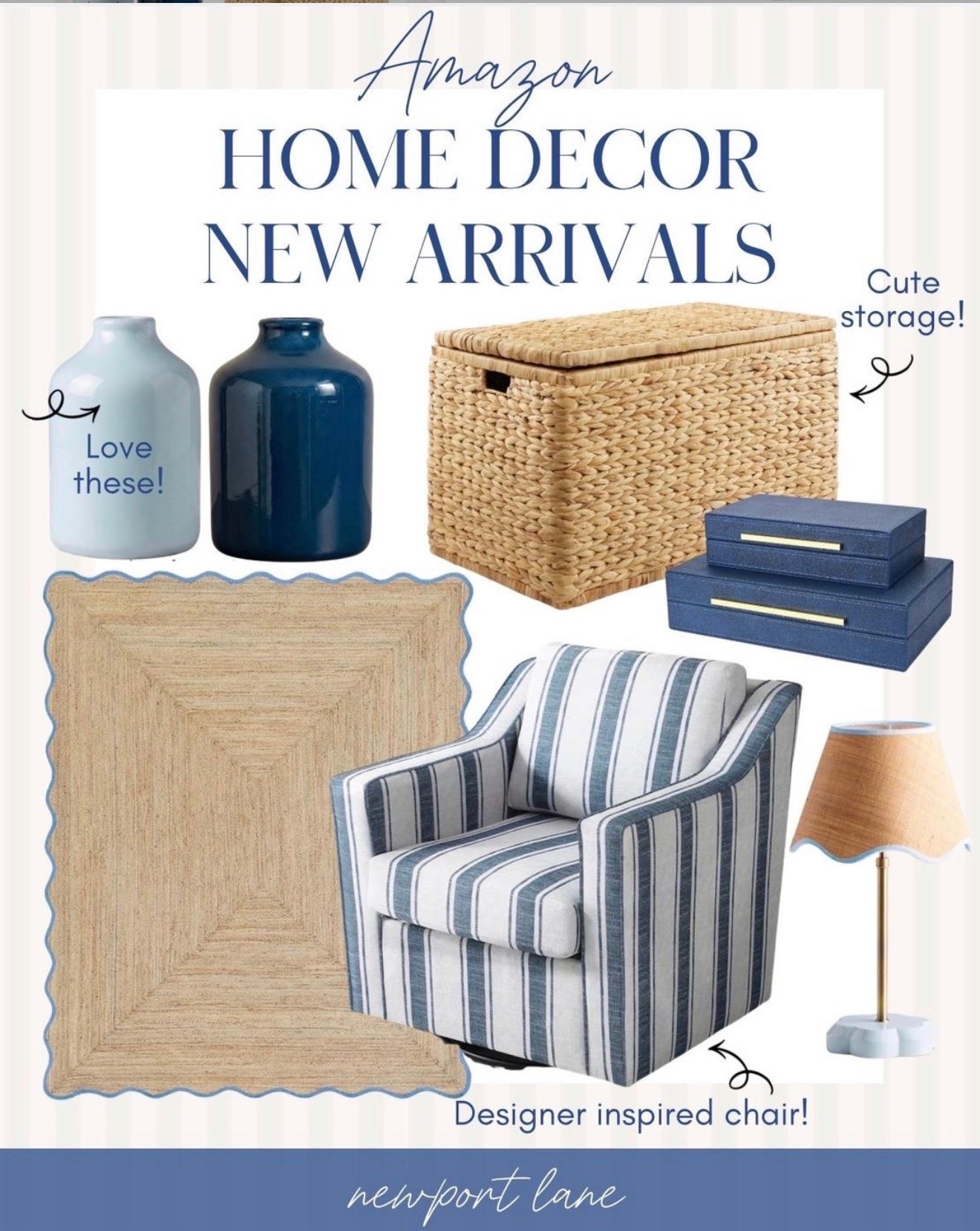 Your coastal home called and Amazon answered 🌊 This blue and white coastal decor roundup is full of the most beautiful finds at prices that make refreshing your space so easy and so fun. Every piece is handpicked, every price is amazing, and it is all just one click away.