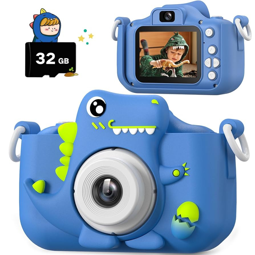 Upgrade Dinosaur Kids Camera, Christmas Birthday Gifts for Girls Boys 3-12, 1080P HD Selfie Digit... | Amazon (US)