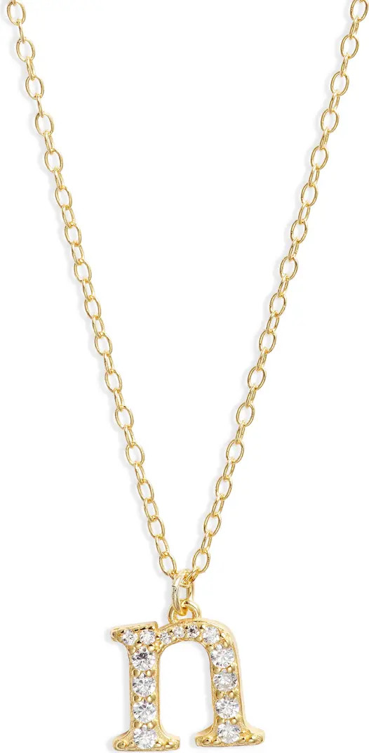 Argento Vivo Sterling Silver Mini Pavé Initial Necklace | Nordstrom | Nordstrom