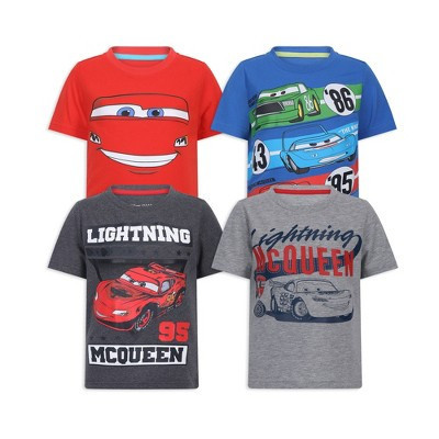 Disney Cars Boys 4 Pack T-Shirts for Toddler and Big Kids - Multicolor | Target