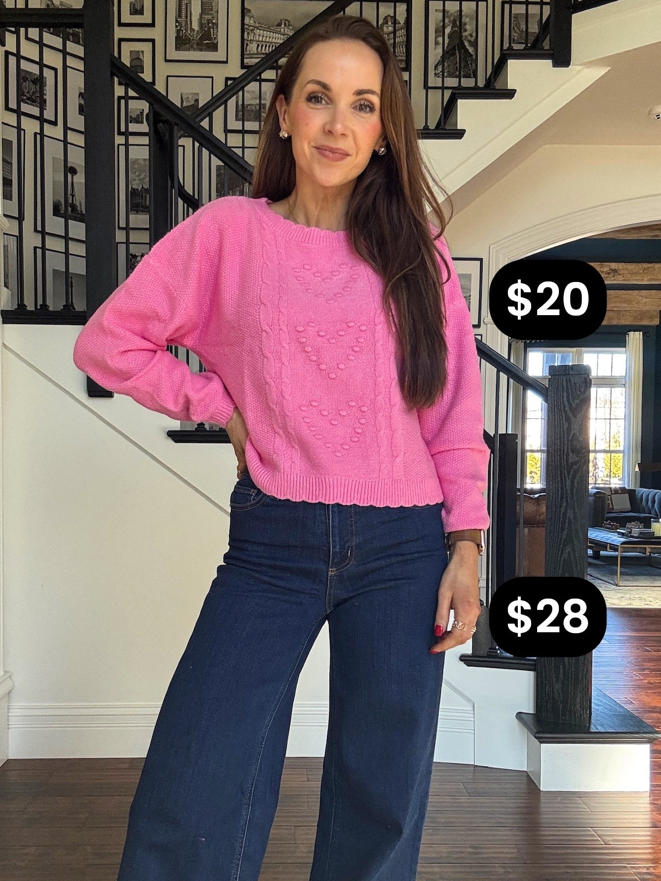 Valentines sweater from old navy is 60% off through today! Wearing a small 

#LTKootd #LTKValentine #LTKSaleAlert