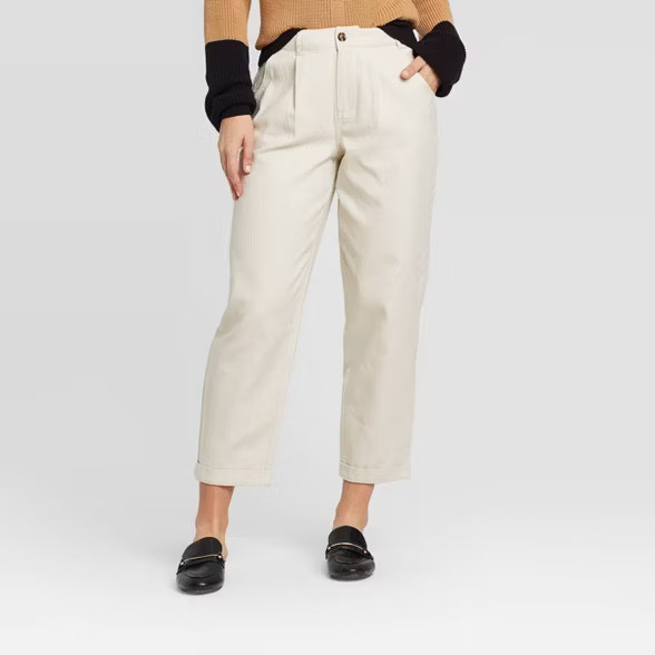 Women's Mid-Rise Straight Leg Ankle Length Denim Pants - Who What Wear™ Brown | Target