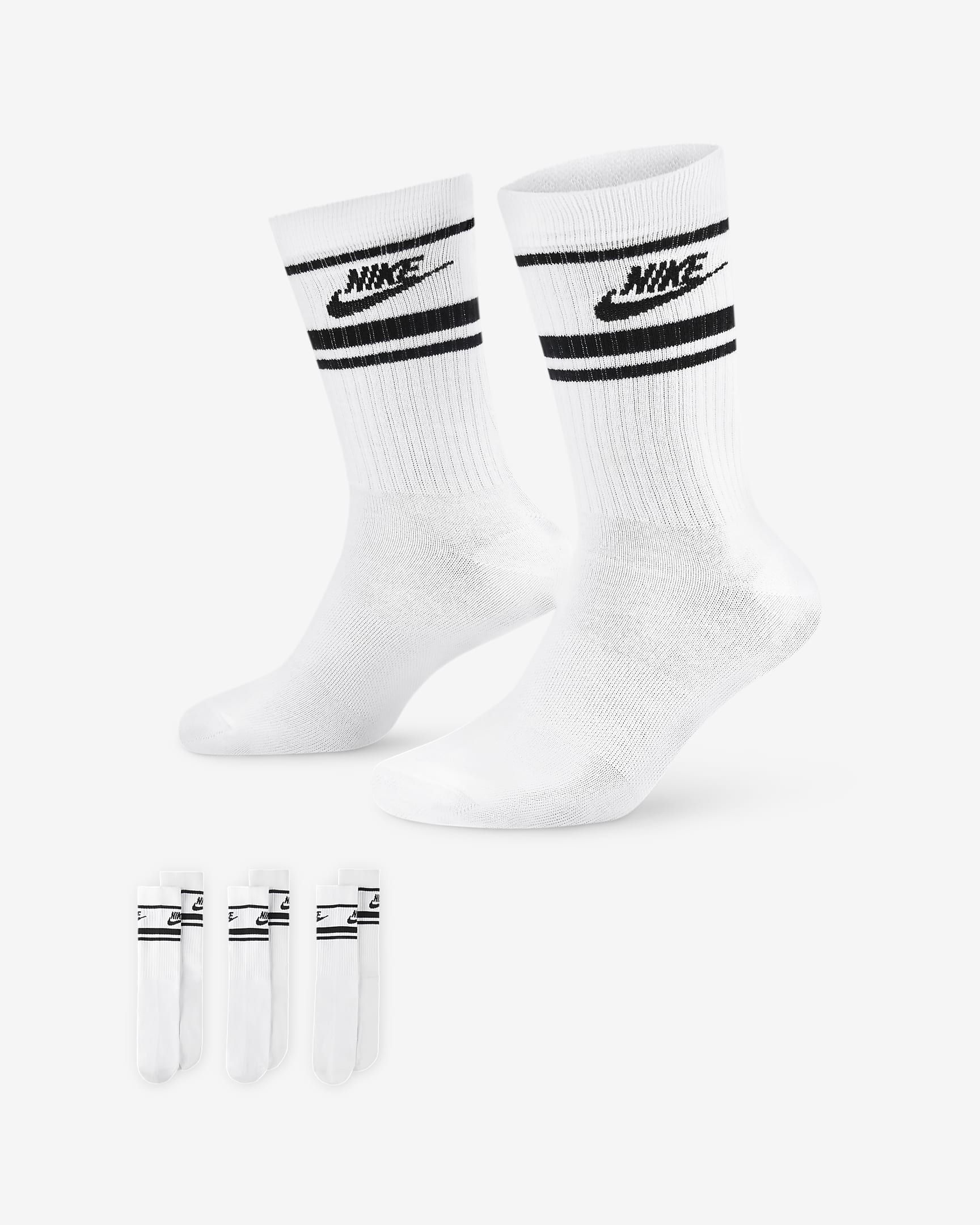Nike Sportswear Dri-FIT Everyday Essential Crew Socks (3 Pairs). Nike.com | Nike (US)