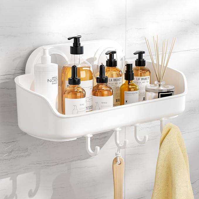 LUXEAR Shower Caddy Suction Cup NO-Drilling Removable Bathroom Shower Shelf Powerful Shower Organ... | Amazon (US)