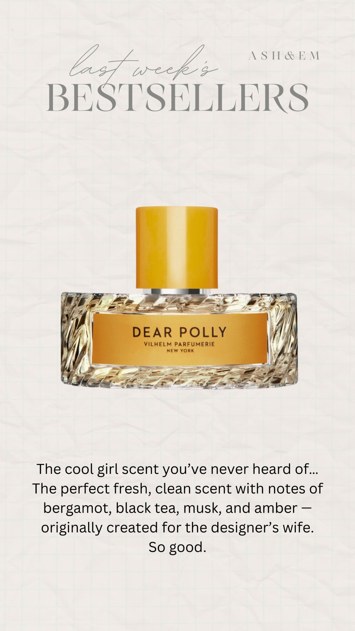 The ultimate cool girl scent!

Perfume, spring perfume, women’s fragrances ￼