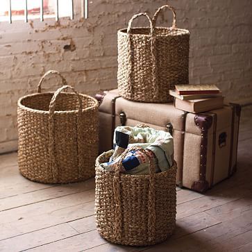 Braided Seagrass Storage Baskets (Set of 3) | West Elm (US)