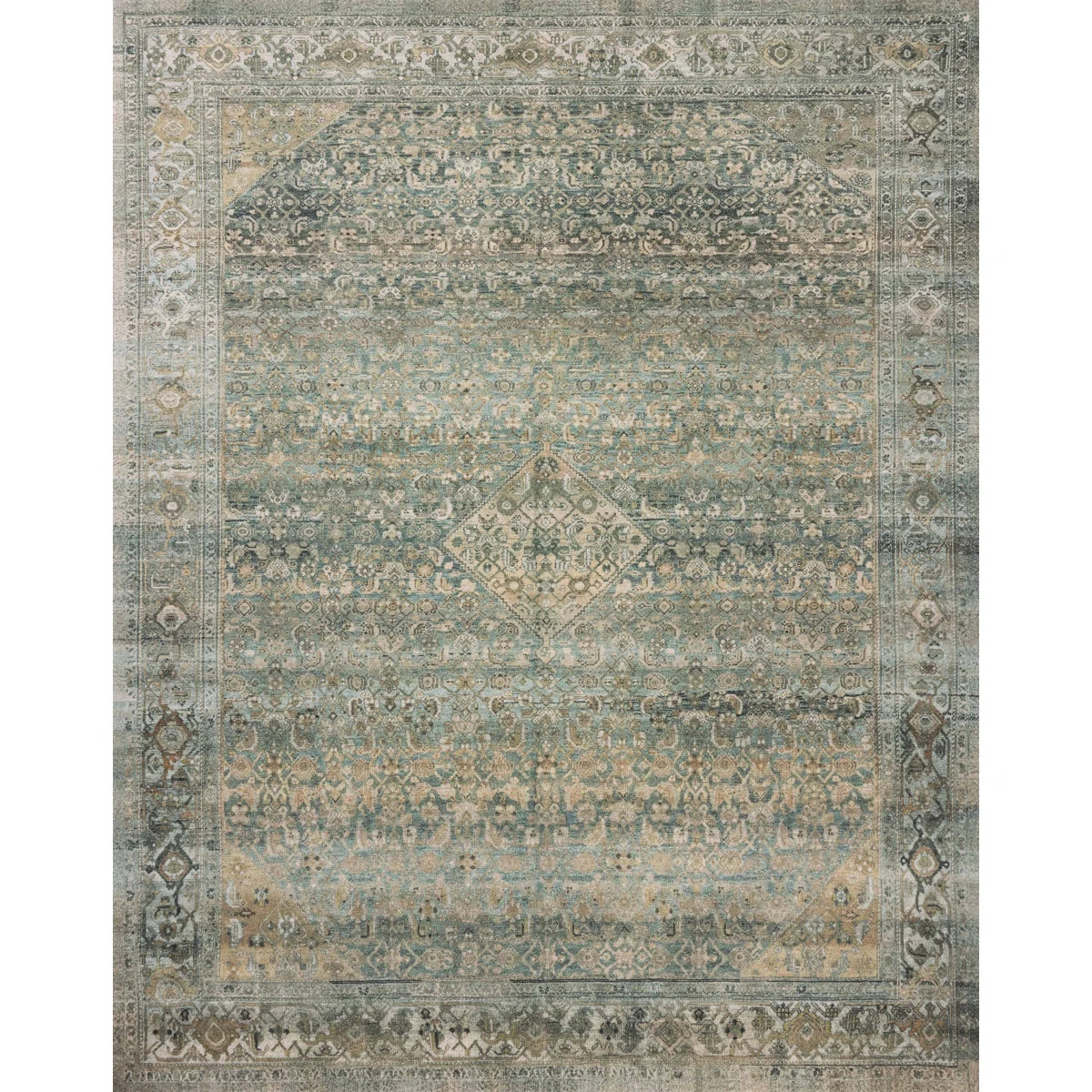 Magnolia Home by Joanna Gaines x Loloi Wimberly Lagoon / Wheat Area Rug | Wayfair North America