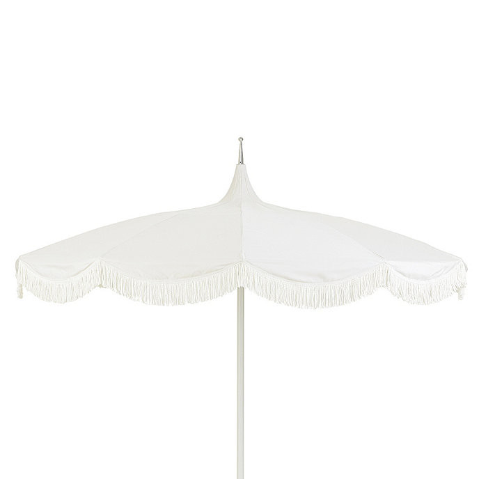 Pacific Pagoda 8.5 Ft Patio Umbrella With Fringe | Ballard Designs, Inc.