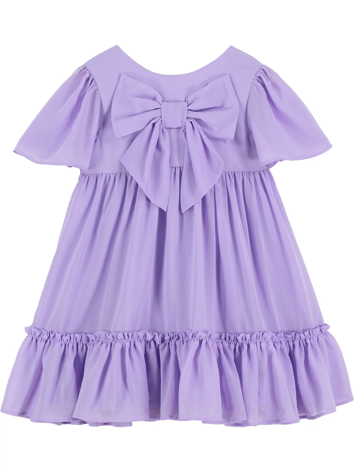 Wonder Nation Baby and Toddler Girl Bow-Front Occasion Dress, Sizes 0-3 Months - 5T | Walmart (US)
