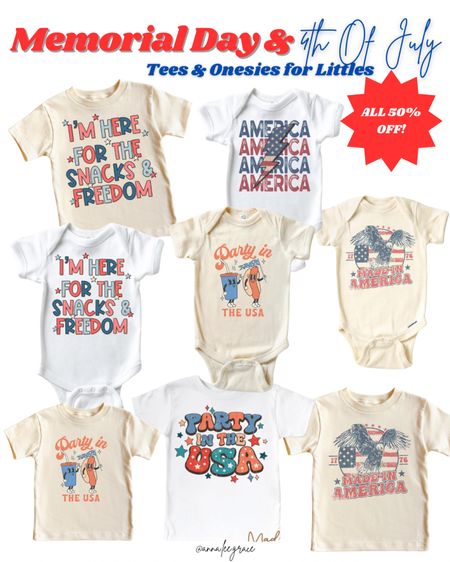 Tees and onesies for Memorial Day and the 4th of July for littles!!! All from Etsy! 

#LTKBaby #LTKKids #LTKFamily