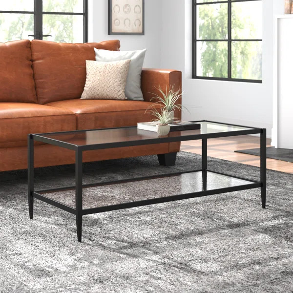 Montclair 4 Legs Coffee Table with Storage | Wayfair North America