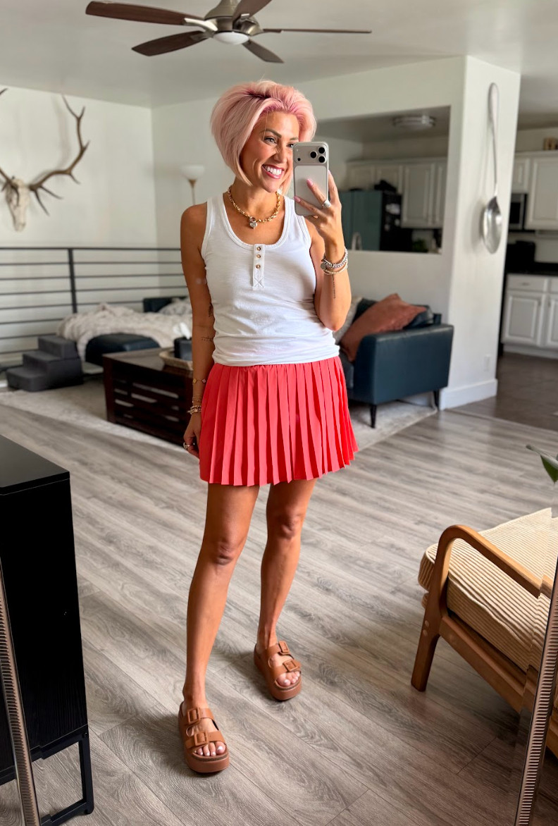 The price on this tank can't be beat and how darling is this skirt!!?? Walmart is killing it! 

 #LTKootd #LTKSeasonal #LTKActive