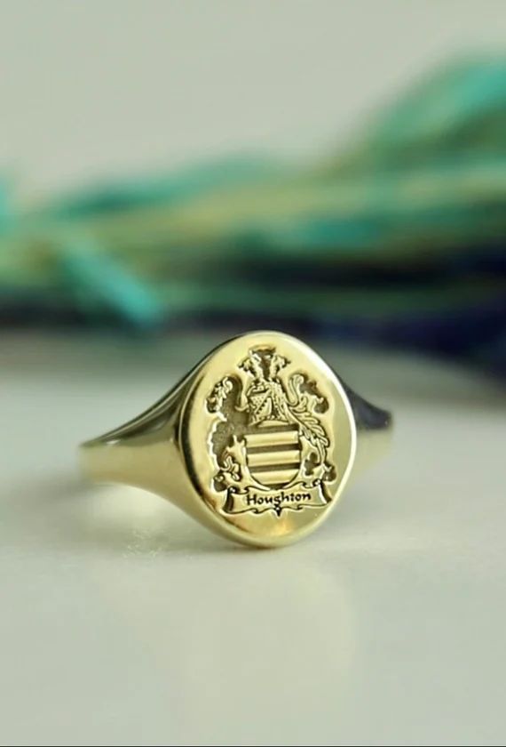 Family Crest Ring-Coat of Arms-Custom Signet Ring-Personalized Jewelry-Personalized Ring-Gold Rin... | Etsy (US)