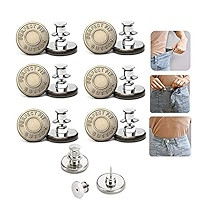 6PCS Perfect Fit Instant Button, Instant Buttons, Jean Replacement Buttons Removable Button No Sew B | Amazon (US)