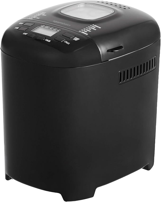 Amazon Basics 2 Pound Non-Stick Bread Making Machine, Black | Amazon (US)