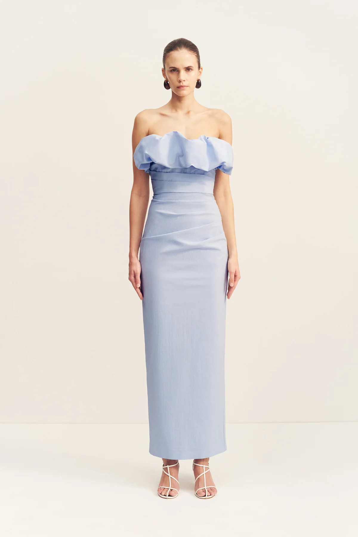 Campbell Strapless Bubble Maxi Dress | Cornflower Blue | Dresses | Shona Joy | Shona Joy