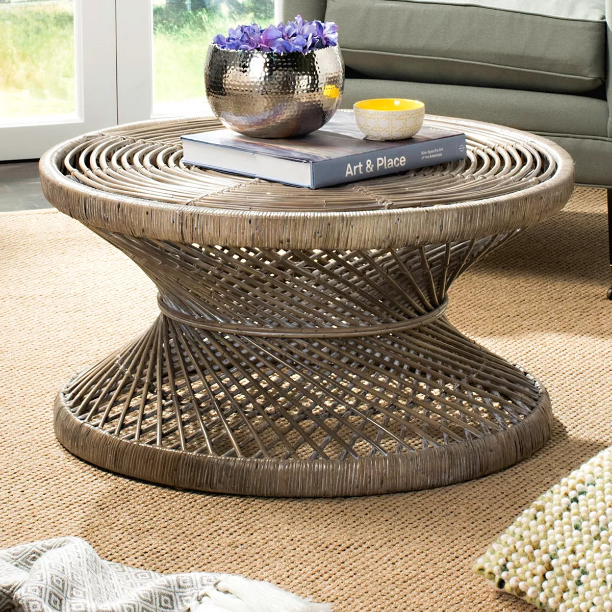 Safavieh Wide Bowed Wicker Coffee Table | Kohl's