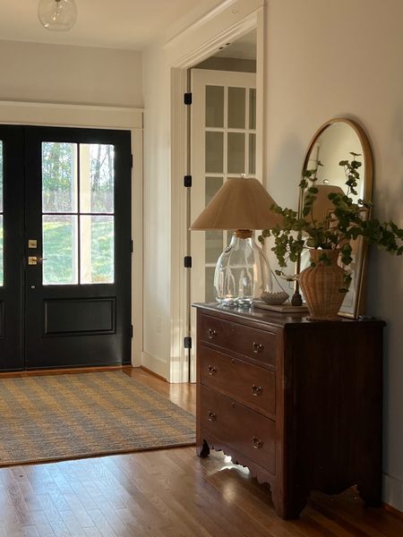 Added a little stripe to the entry and it’s feeling so fresh. Love this rug!! 

#LTKhome