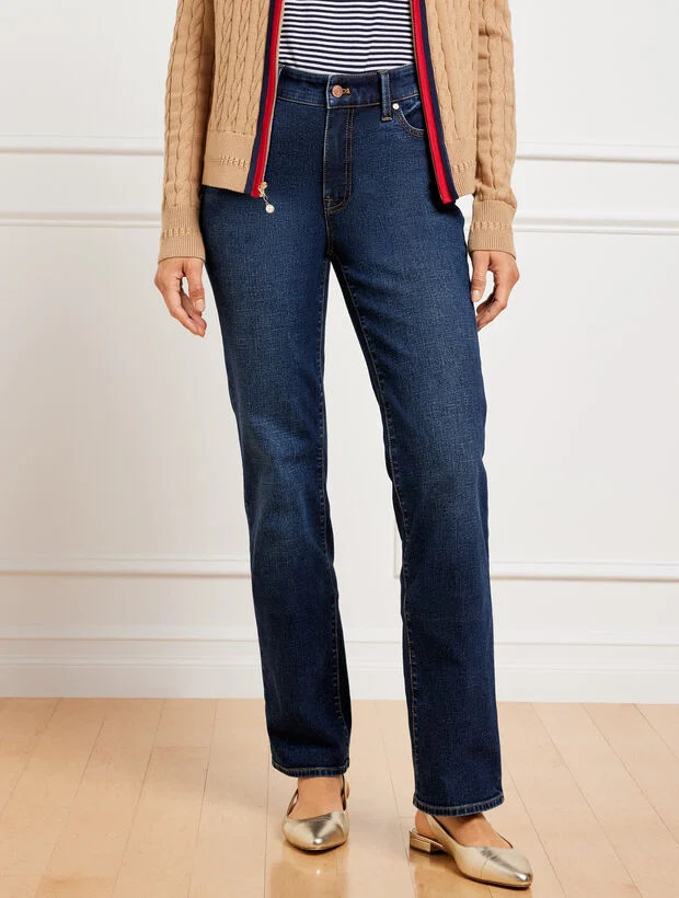 High-Waist Barely Boot Jeans - Brea Wash | Talbots