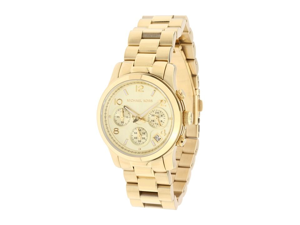 Michael Kors - MK5055 - Runway Chronograph (Gold) Watches | Zappos