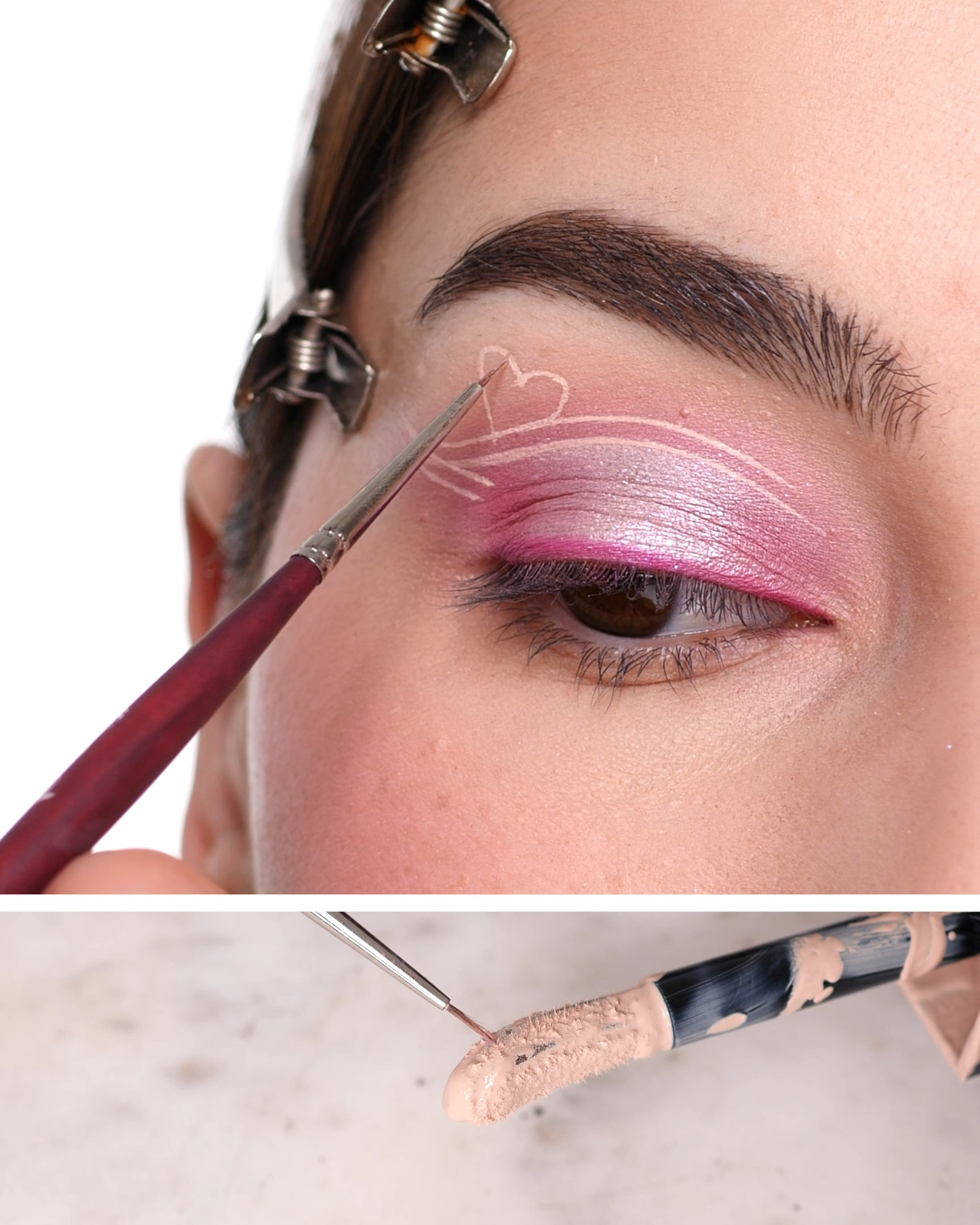 Graphic liner valentines day eyeshadow look (i used a couple art paint brushes too)*products gifted in pr

#LTKBeauty
