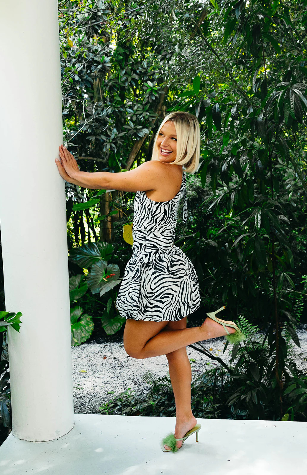 Mitzi Bubble Skirt - Zebra | Triple Threads