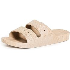 Amazon.com | Freedom Moses Women's Moses Two Band Slides, Bali Sands, 8-9 Medium US | Slides | Amazon (US)