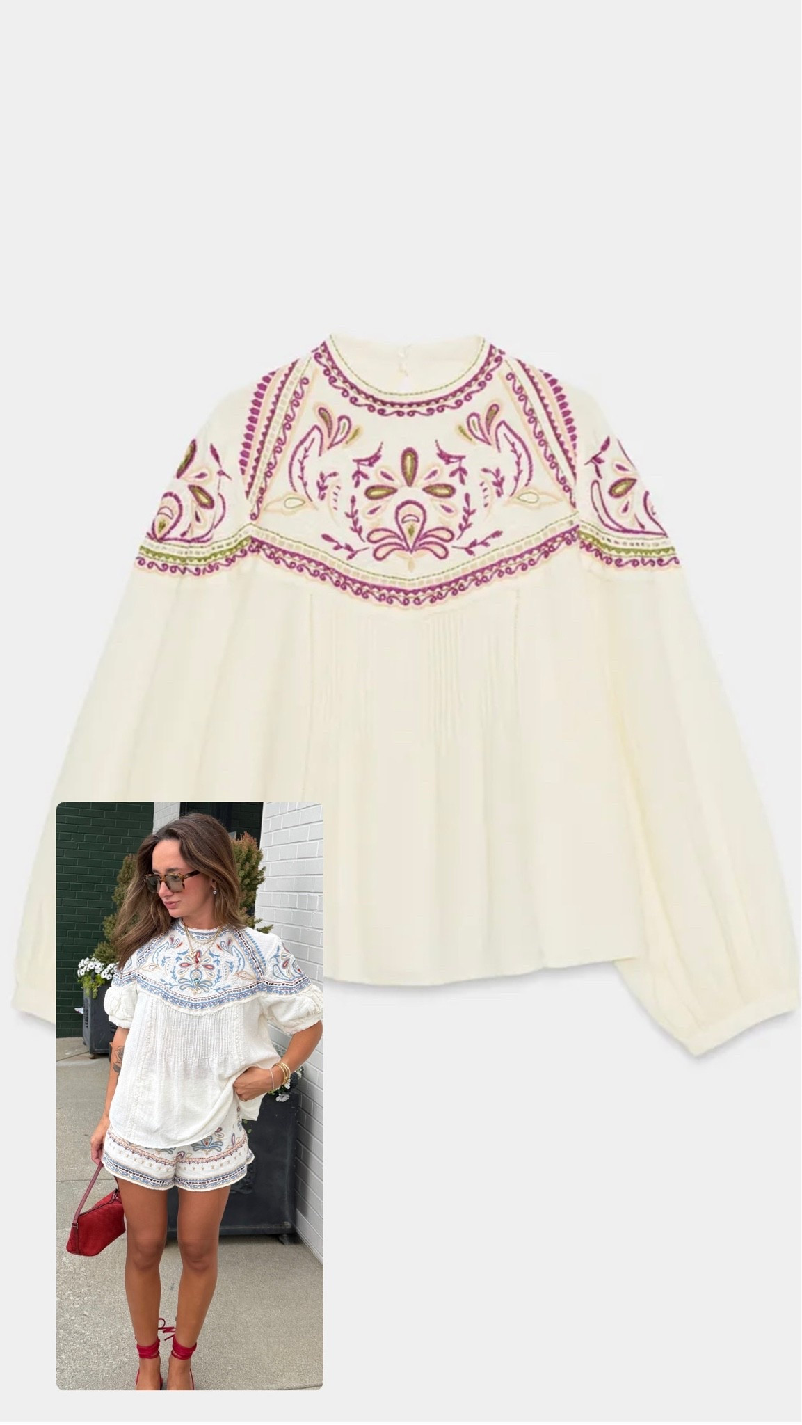 Fall version of this top we loved for summer! I got a small