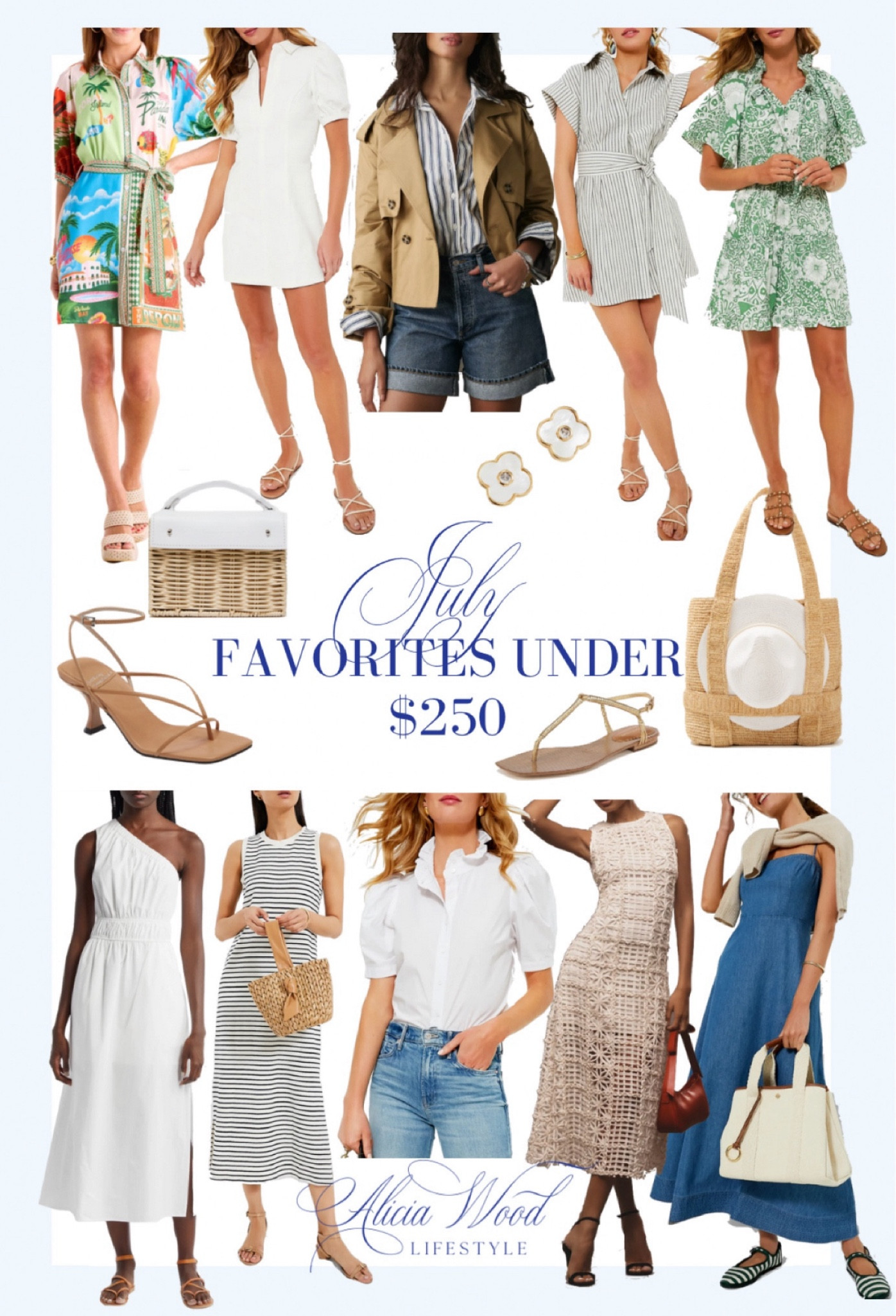 July Favorites under $250

White one shoulder dress
Denim maxi dress
White ruffle blouse 
Denim shorts
Striped cotton tshirt dress
Mother of pearl stud earrings 
Print romper
White mini dress
Striped belted mini dress
Floral print mini dress
Crochet dress
Nude sandals 
Gold flat sandal 
Wicker bag with white leather
Straw tote that holds hat 
Summer outfits
Vacation outfits
Travel outfits 
Beach trip 
Casual dresses 


#LTKSeasonal #LTKOver40 #LTKStyleTip