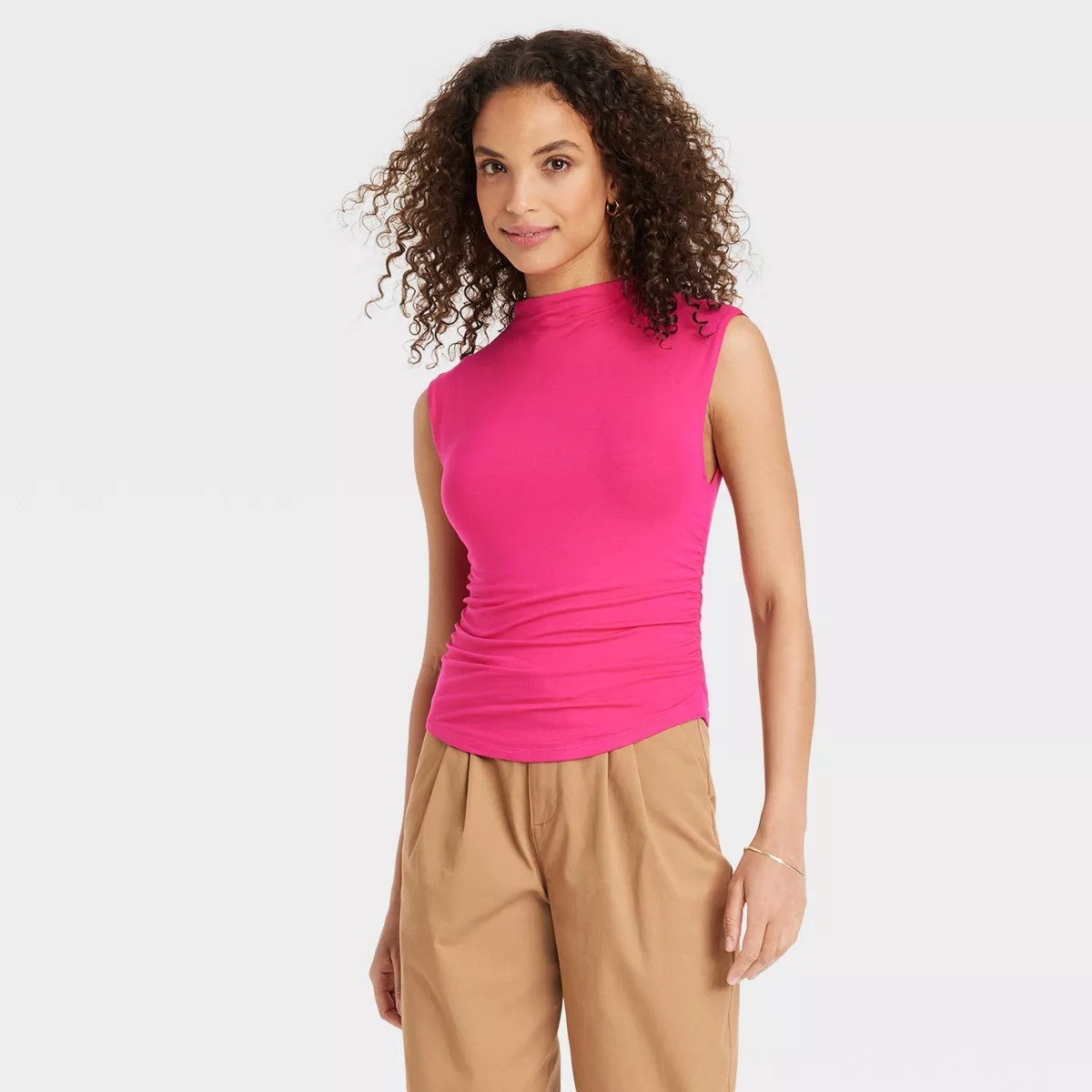 Women's Short Sleeve Side Ruched T-Shirt - A New Day™ | Target