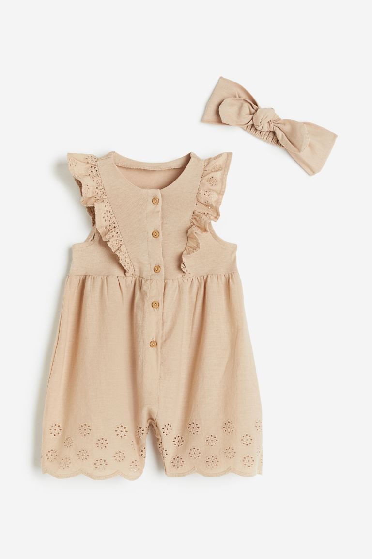 2-piece Soft Cotton Set - Beige - Kids | H&M US | H&M (US + CA)