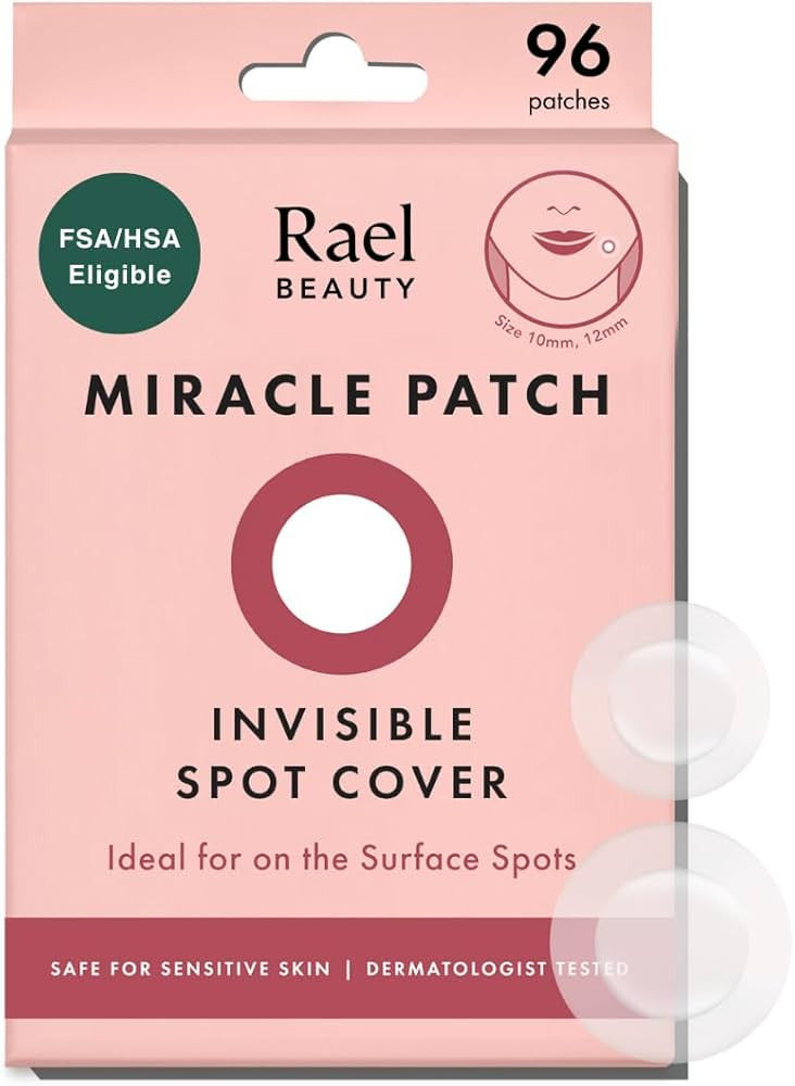 Rael Pimple Patches, Miracle Invisible Spot Cover - Hydrocolloid Acne Patch, Treatment for Breako... | Amazon (US)